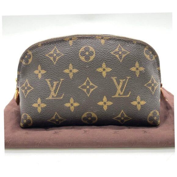 LOUIS VUITTON Monogram Pochette Cosmetic Pouch W/Dust Bag lux125-092425 - Picture 1 of 13